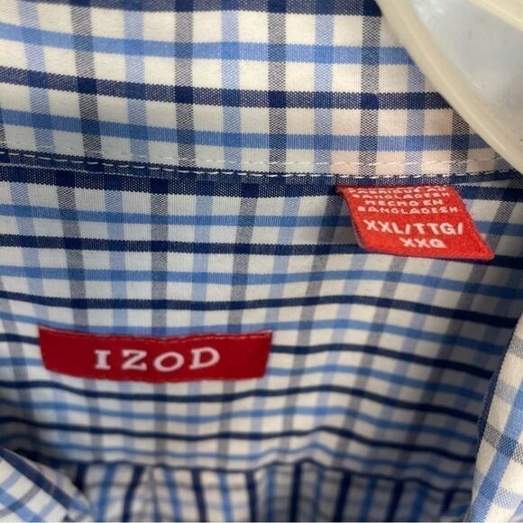 Izod Plaid Button Down Shirt long sleeve collar Men’s Size XXL - Picture 4 of 6